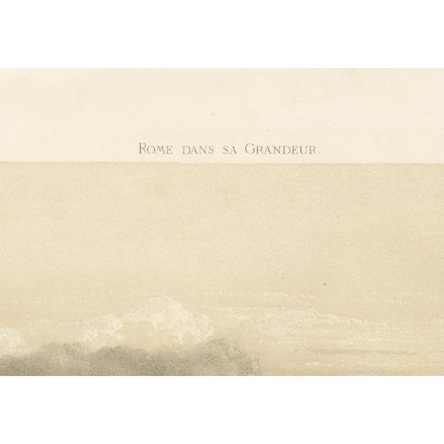 After Bayot, Rome Vatican Palace and Gardens from St Peter's Dome, 1869, Lithograph For Sale - Image 4 of 12