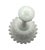 White Vintage Fenton Silver Crest Spanish Lace Milk Glass Bell For Sale - Image 8 of 12