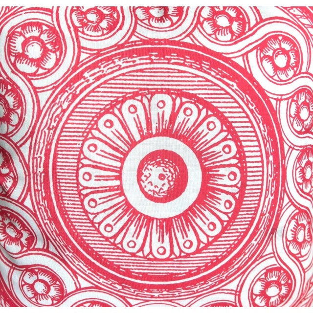 Inspired by the moldings at Vizcaya Estate in Miami, this Coral Pink Filigree Medallion pillow cover is a Christi Tasker...