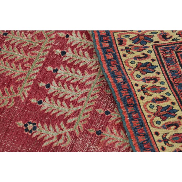 Textile Antique Doroksh Persian Rug, Red and Pink Tree of Life Pattern - Rug & Kilim For Sale - Image 7 of 7