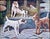 English “Jack Russells in a Barn” by f.m. Hollams (1877-1963) For Sale - Image 3 of 8