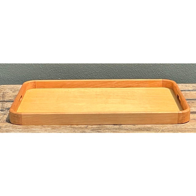 Vintage Postmodern XL Rectangular Wood Tray For Sale - Image 12 of 12