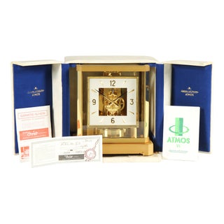Atmos Clock with Box and Documents by Jaeger Lecoultre, 1963 For Sale