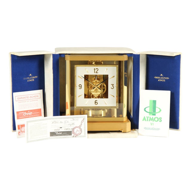 Atmos Clock with Box and Documents by Jaeger Lecoultre, 1963 For Sale