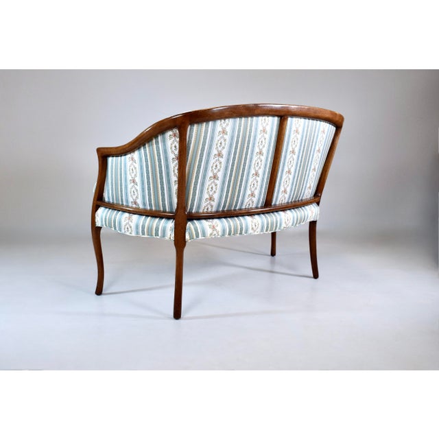 Georgian Mahogany Upholstered Settee, Usa, 1990s For Sale - Image 12 of 13