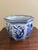 Pair of Blue & White Chinoiserie Porcelain Planters With Scalloped Form For Sale In South Bend - Image 6 of 9