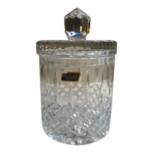 Violetta 24% Lead Crystal Hand-Cut Glass Biscuit/Candy Jar With Lid