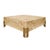 Worlds Away Matthew Izzo Home Enid Light Burlwood 48" Square Coffee Table With Antique Brass Legs For Sale - Image 4 of 8
