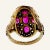 English Late 19th Century Ruby and Diamond Ring in 18k Yellow Gold Size 6 For Sale - Image 3 of 3