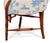 Blue & Cream Toile Faux Bamboo Walnut Bergère Chair, Georgian Style, Mid-20th Century For Sale In Los Angeles - Image 6 of 8
