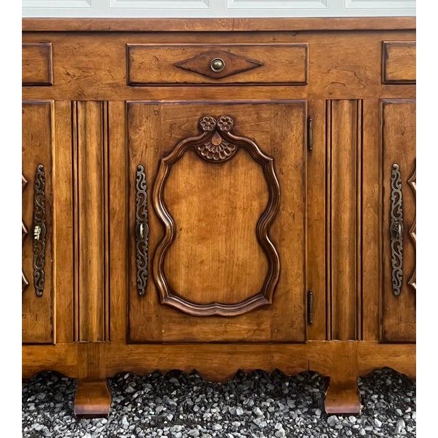 French Country Century Furniture Maple Country French Melbourne Credenza For Sale - Image 3 of 13