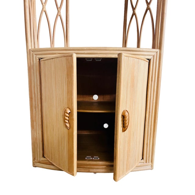 Rattan Etagere Bar For Sale In West Palm - Image 6 of 10