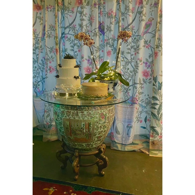 Antique Monumental Chinese Rose Medallion Palace Fish Bowl For Sale - Image 4 of 12
