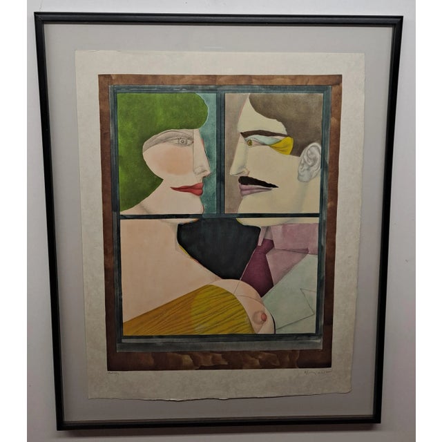 Richard Lindner (German American) 1901 - 1978 lithograph signed and numbered 46/50 19. 75 x 25.5 unframed 24.5 x 30 frame