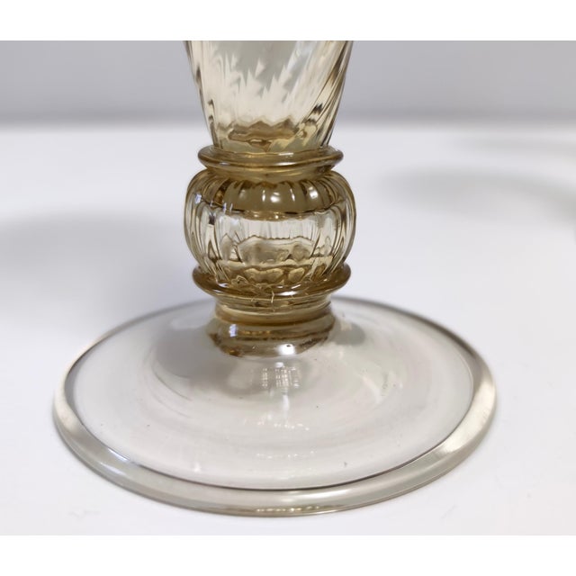Vintage Amber Murano Drinking Glasses by Vittorio Zecchin, 1930s, Set of 6 For Sale - Image 10 of 11