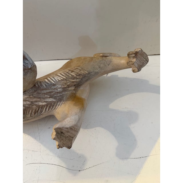 Vintage Hand-Carved Wood Cat Sculpture For Sale - Image 12 of 12