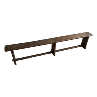 Early 20th Century Rustic Wooden Bench, France For Sale