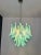 Italian Murano Style Chandelier, 36 Lattimo Turquoise Glass Petals, Mazzega Style For Sale - Image 12 of 12