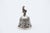 Chiseled Silver Bell with Feathers and Plant-Based Elements For Sale - Image 4 of 4