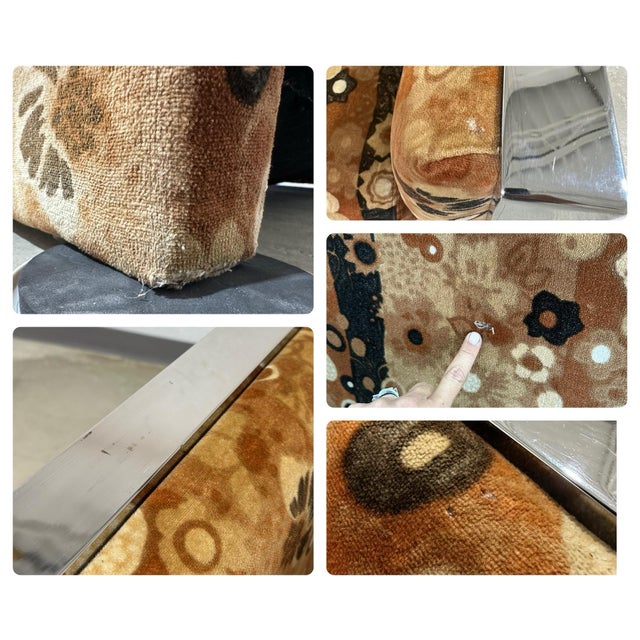 1960s Mid Century Modern Selig Loveseat in Jack Lenor Larsen Primavera Upholstery For Sale - Image 10 of 10