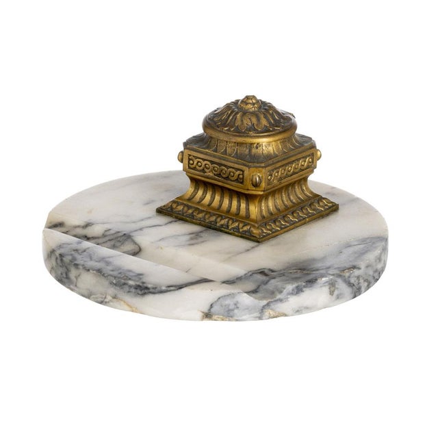 Brown Tabletop Inkwell, 19th Century For Sale - Image 8 of 8
