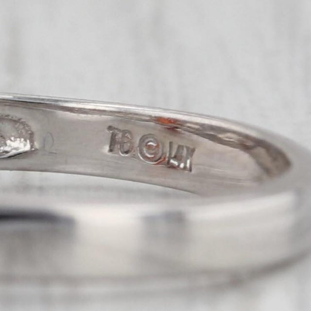 0.44ctw Madeira Citrine Diamond Ring 14k White Gold Size 6.25 Stackable For Sale In Greensboro - Image 6 of 8