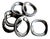Vintage Silverplate Modernist Napkin Rings, Set of 6 For Sale