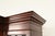 Baker Furniture Style Georgian Flame Mahogany Breakfront Bookcase Cabinet With Drop Front Secretary Desk For Sale - Image 9 of 16
