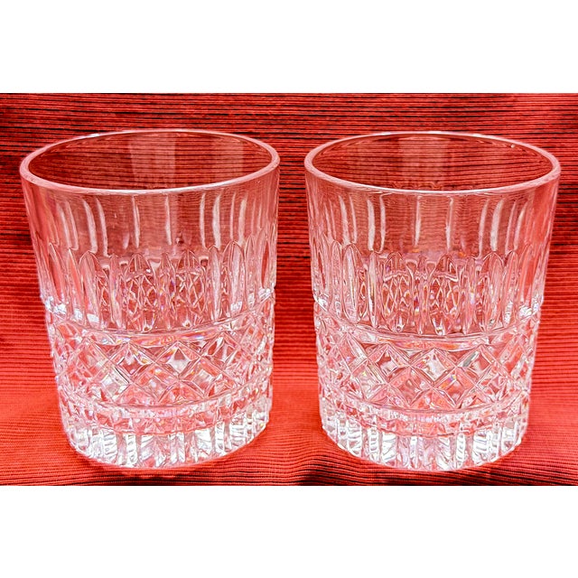 Glass Vintage Old Fashioned Whiskey Cut Glass Glasses - Set of 11 For Sale - Image 7 of 15