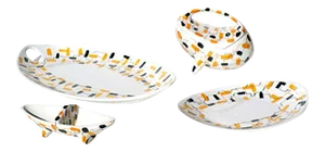 Mid-Century Italian Ceramic Tableware, 1950s, Set of 4