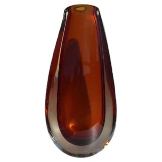 Red Scarabeo Vase by Gino Cenedese, 1990s For Sale