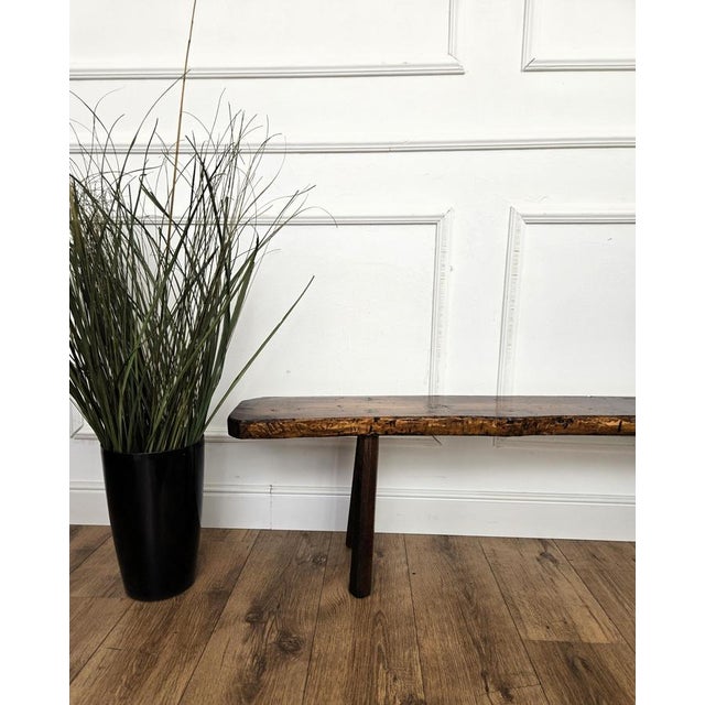 Antique Italian Wooden Bench, 1890s For Sale - Image 5 of 8