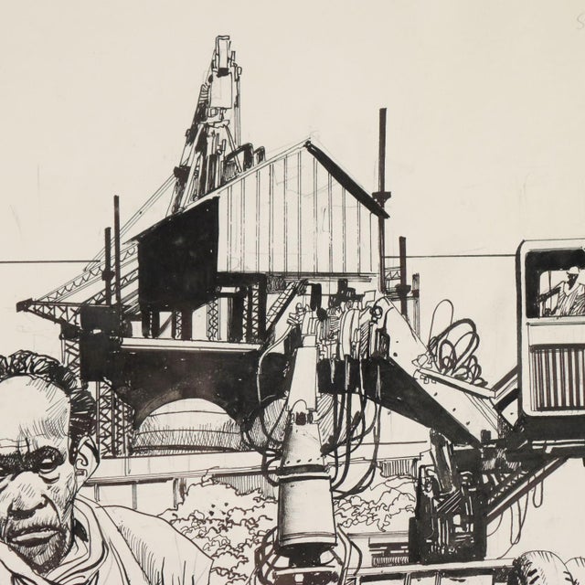 Sergio Toppi, Figurative Composition, Mixed Media on Paper For Sale - Image 5 of 12