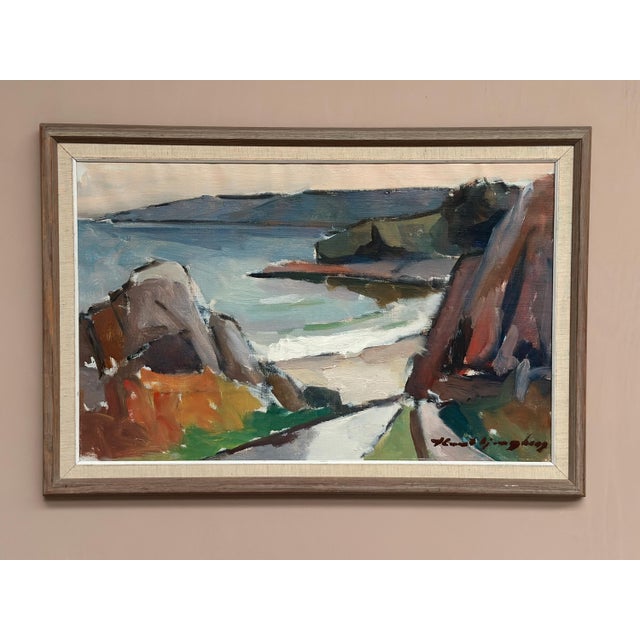 Knut Ljungberg, Seascape, 1960s, Oil Painting on Canvas, Framed For Sale - Image 7 of 15