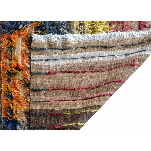 Cream Vintage Turkish Tulu Rug For Sale - Image 8 of 10