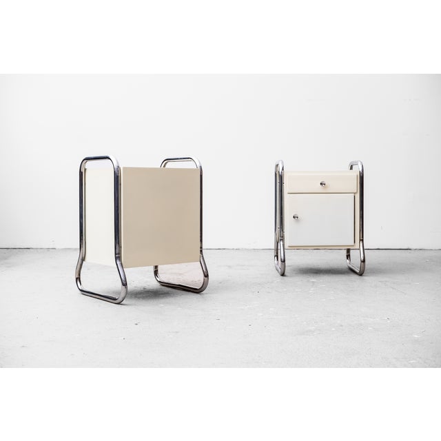 Auping Vintage Tubular Steel Bedside Tables, 1950s, Set of 2 For Sale - Image 4 of 17