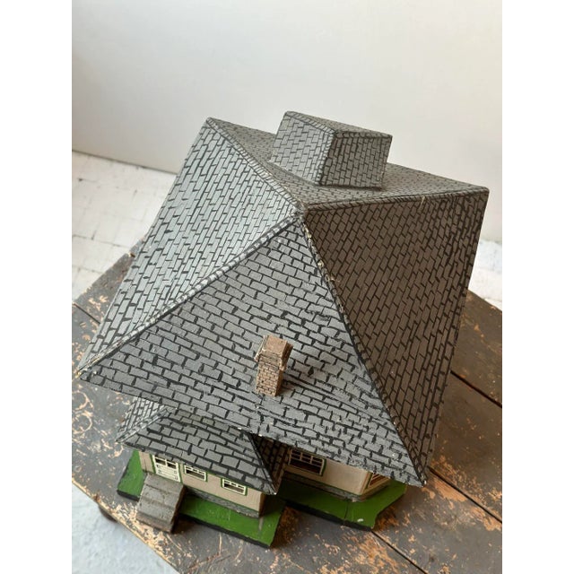 Vintage Folk Art Model American "Foursquare" Style Home, Circa 1940s For Sale - Image 11 of 12