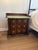 Vintage Lion 3-Drawer Nightstand - Dark Wood, Olive Sage Green, Gold Pulls For Sale - Image 9 of 12