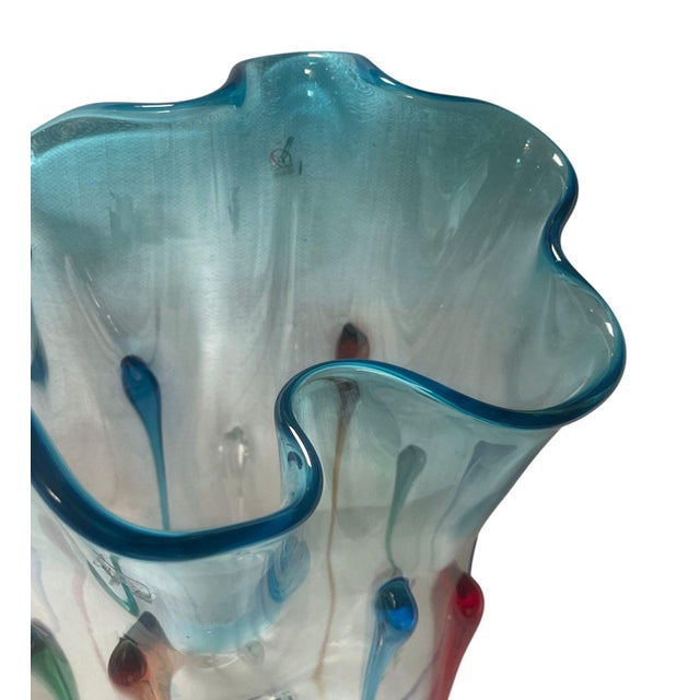 Late 20th Century Enrico Cammozzo Signed Murano Glass Vase. Italy, Late 20th Century. For Sale - Image 5 of 10