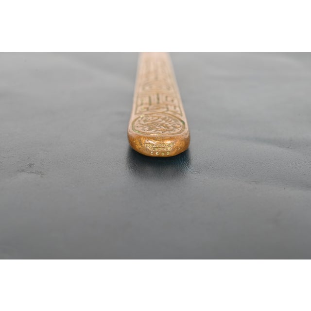 Tiffany Studios New York Zodiac Bronze Doré Letter Opener For Sale - Image 9 of 11