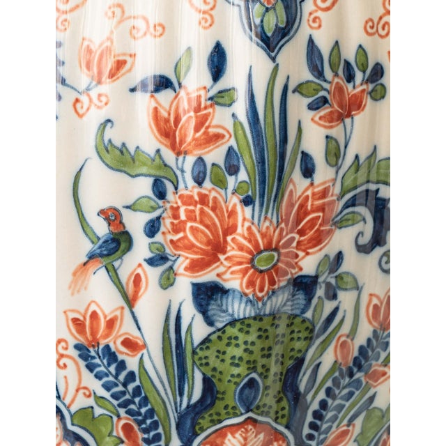 Metal Dutch Delft Ceramic Table Lamp from Royal Tichelaar Makkum, 1940s For Sale - Image 7 of 15