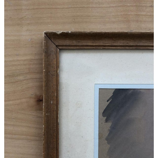 Paper C.A., Dame en pleine écriture, Watercolor on Paper, Framed For Sale - Image 7 of 10