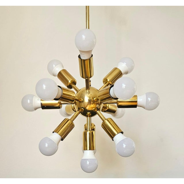 Glass Mid-Century Space Age Sputnik Chandelier, 1970s For Sale - Image 7 of 16
