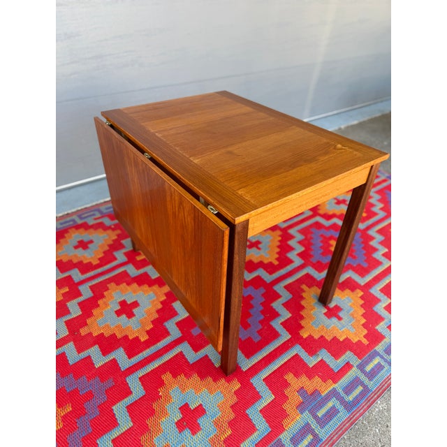 1960s Teak Drop Leaf Dining Table For Sale - Image 12 of 13