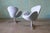 Mid-Century Modern 1971 Pair of Swan Chairs Arne Jacobsen for Fritz Hansen Danish Modern Swivel and Rock For Sale - Image 3 of 10