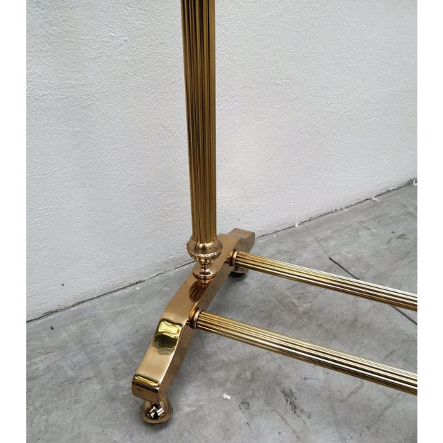 Metal Gilt Brass Clothing Rail by Milo Baughman, Italy, 1970s For Sale - Image 7 of 9