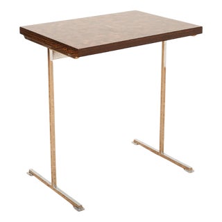Console Table with Chrome-Plated Metal Frame For Sale