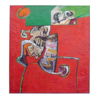 Abstract Oil on Canvas Painting by James L. Bruch For Sale