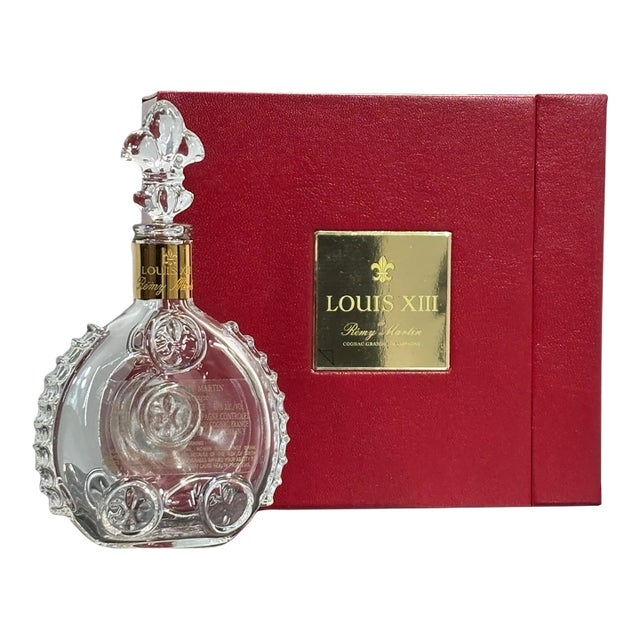 Late 20th Century Louis XIII De Rémy Martin Signed Crystal Miniature Decanter in Original Presentation Box With Original Stopper & Booklet For Sale