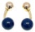 Tiffany & Co. 14k Yellow Gold Lapis Ball Cufflinks For Sale